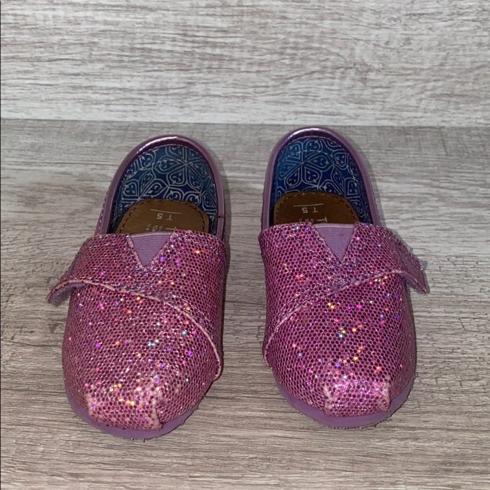Pink Glittery Girls Toms